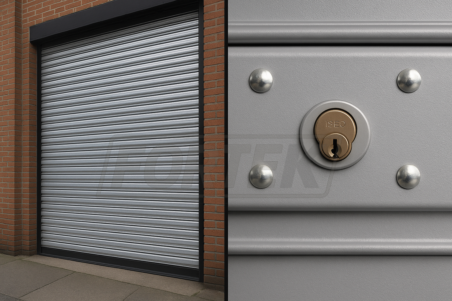 Rideau métallique sécurisé FORTEK Berck-sur-Mer - Zoom serrure haute sécurité commerce