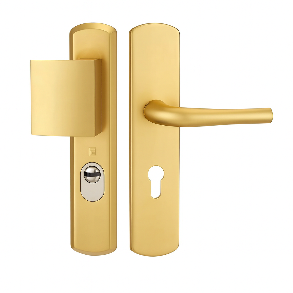 Poignée blindée HERACLES Salomé finition Champagne – Sécurité renforcée pour porte blindée